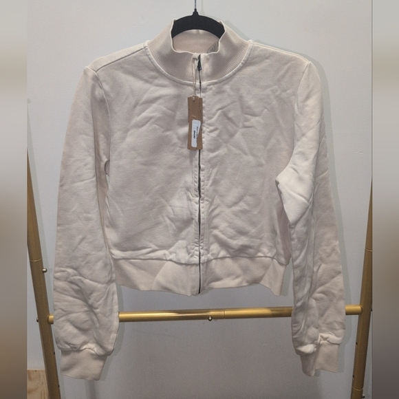 SKIMS Jackets & Blazers - SKIMS Women's Boyfriend Fleece Track Jacket In Buff Size M